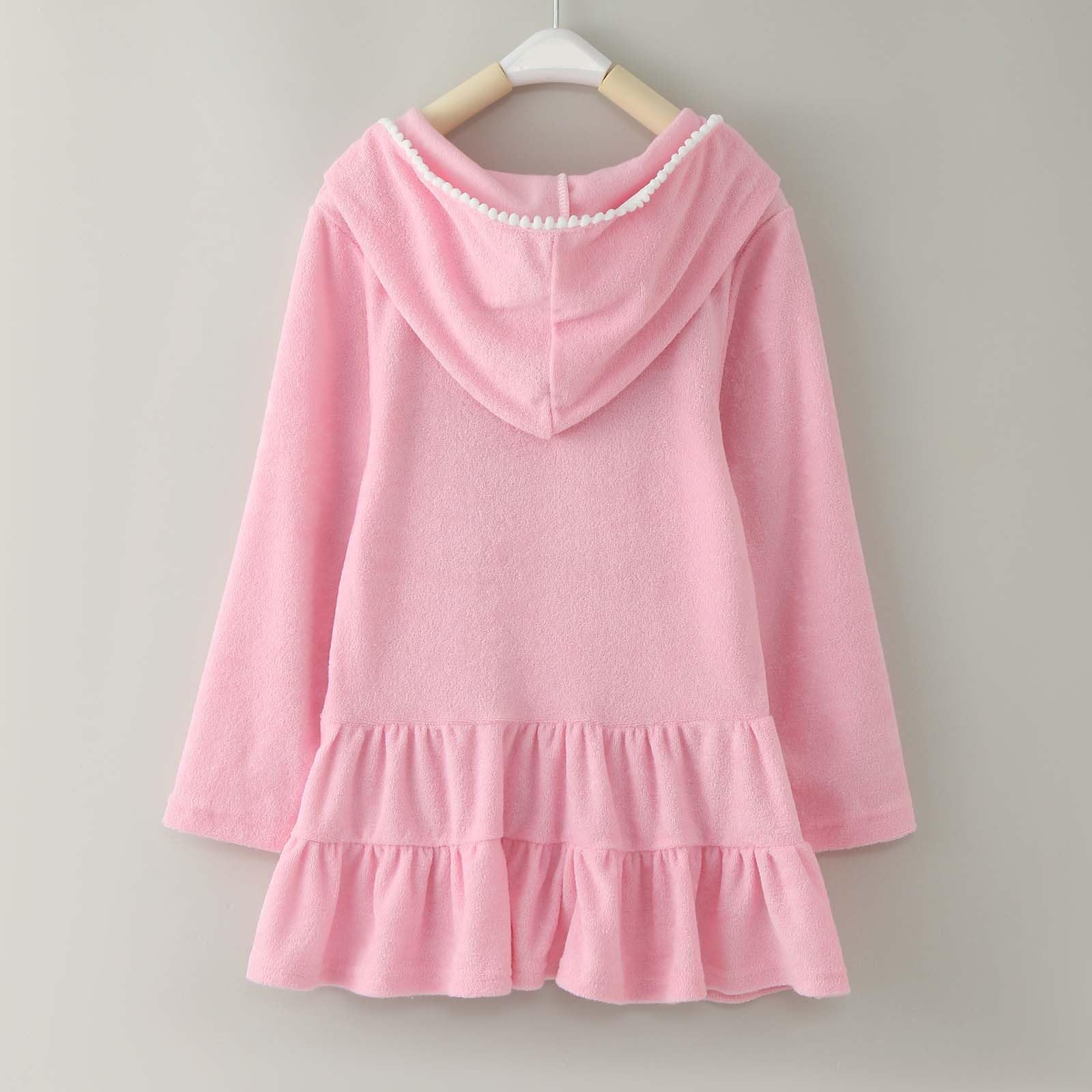 Generisch Maillot de bain pour fille avec fermeture éclair - Peignoir absorbant - Robe de plage