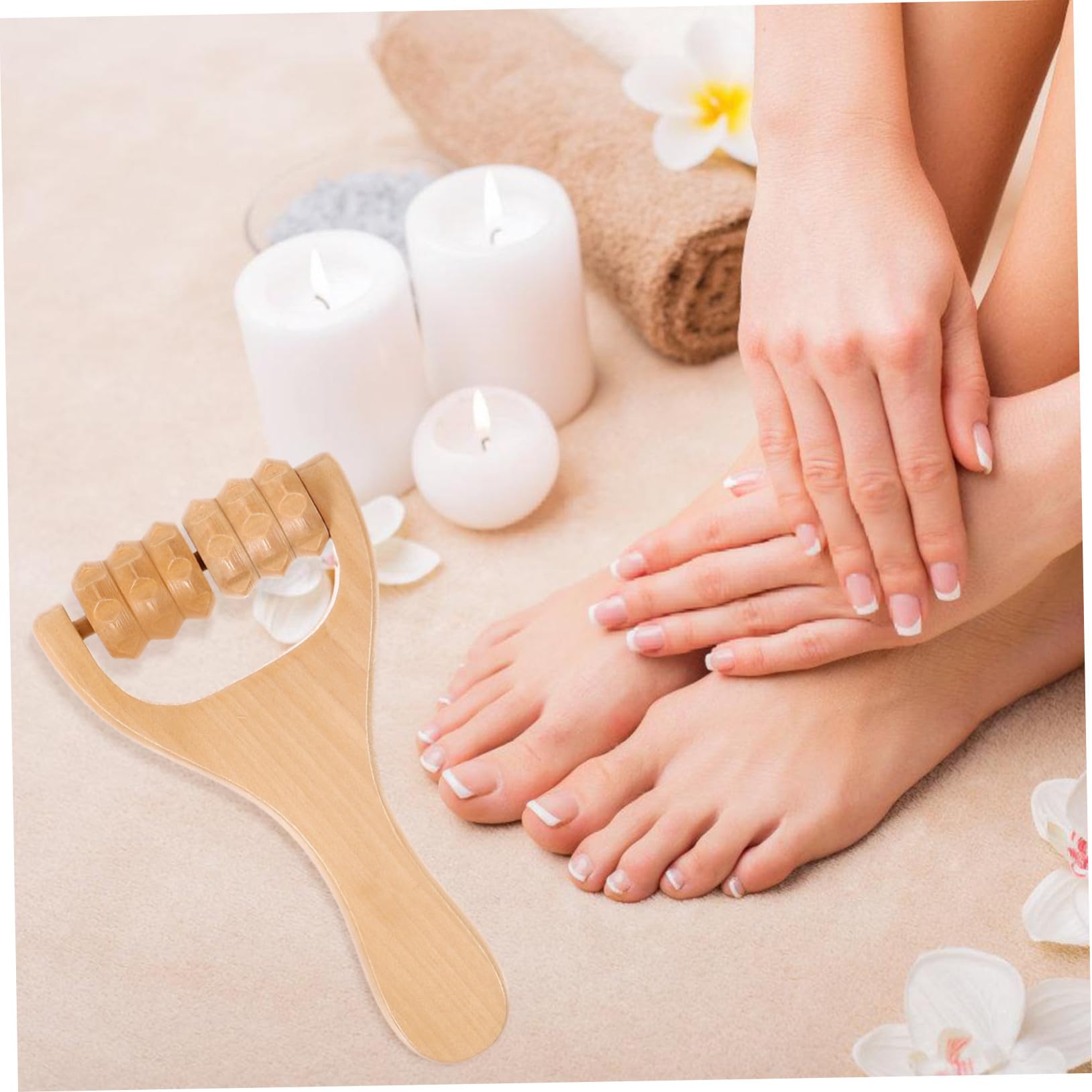 Rodillo de Masaje Facial de Madera, 1 Juego para Espalda y Rostro | Acabado Pulido, sin Rebabas, Liso y Redondo, Portátil, para Casa y Viaje, 1 Set