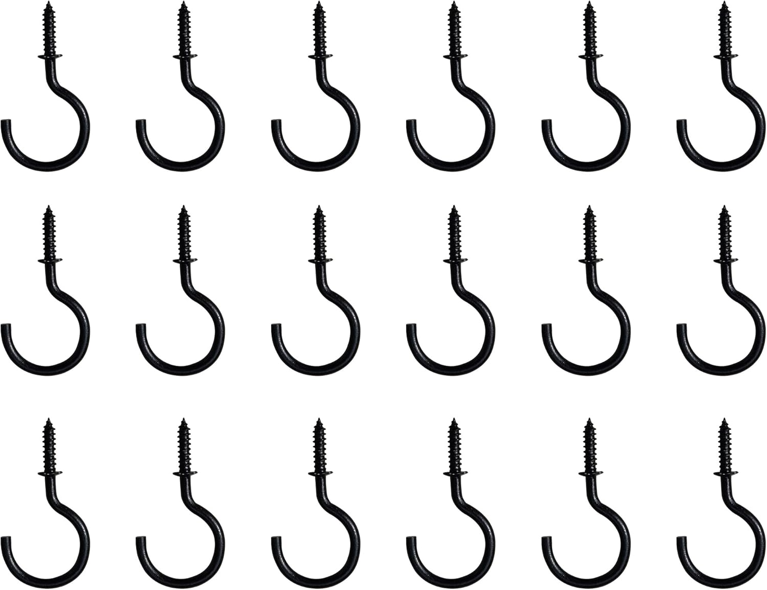 Exсluѕіvе Dіѕсоunt 80% оƒƒеr Metal Cup Hook, Pack of 18, Black, Premium Steel Screw Hooks, Command Outdoor Light Clips, Christmas Light Hooks