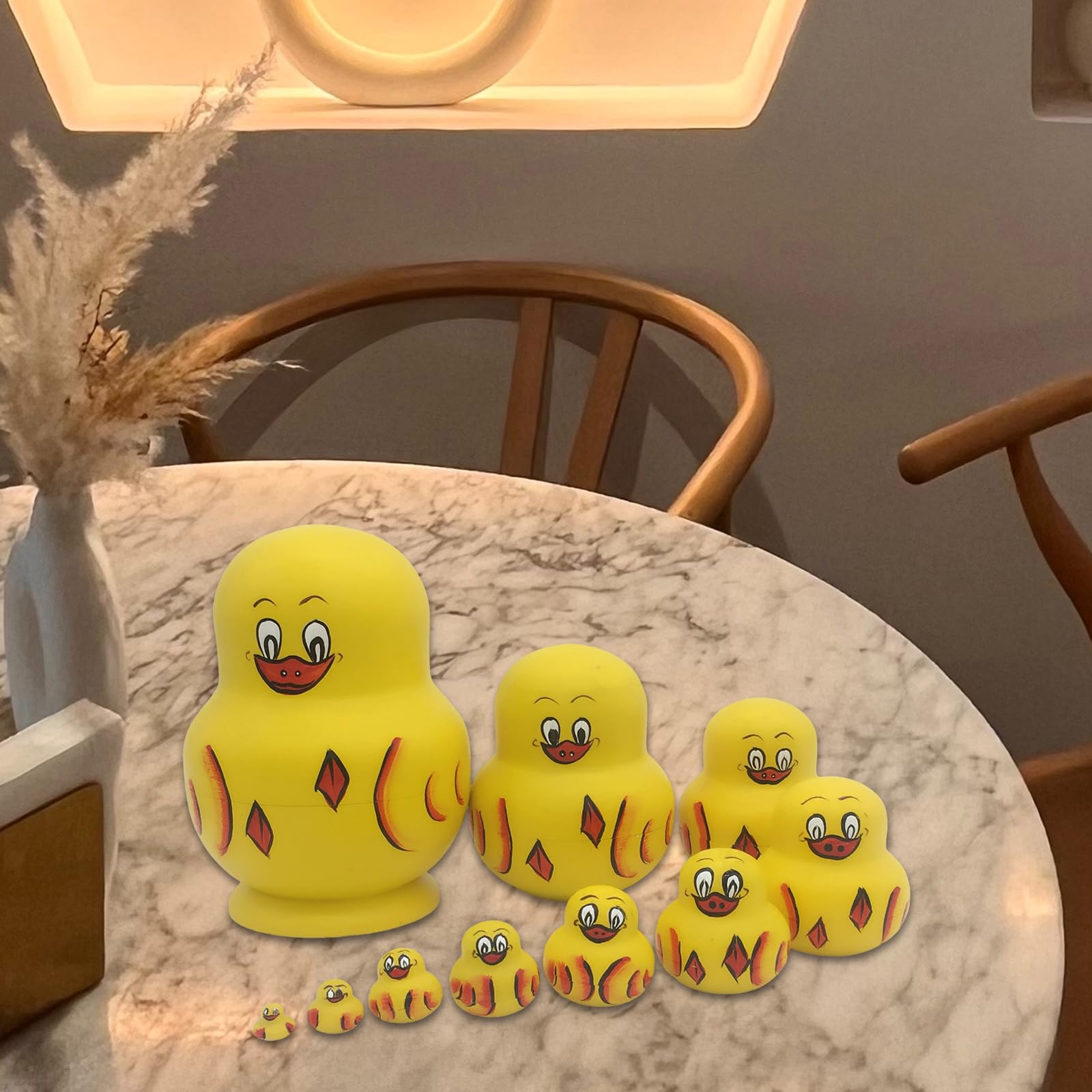 Amazon | アヒルの形をした木製スタッキング人形 10 個セット装飾用の