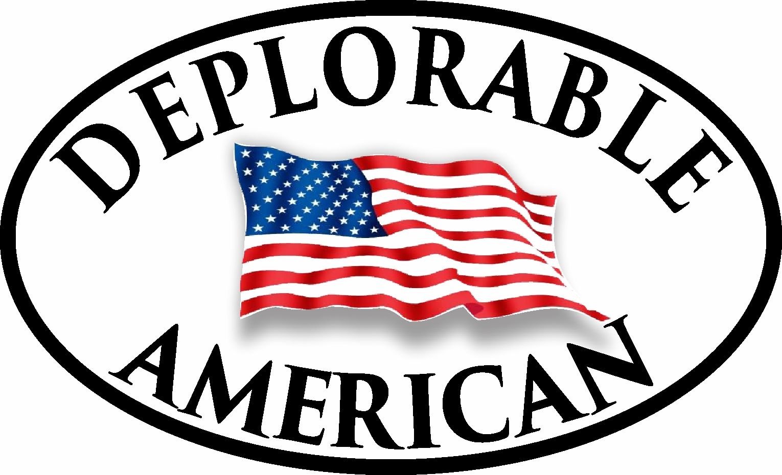 ION Graphics Deplorable American Flag Decal Window Bumper Sticker Political Trump
