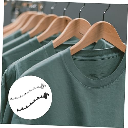 Miniatura 9 de Zerodeko 2 ganchos de ropa de acero inoxidable para tienda de ropa, perchero para perchero, ganchos para tienda de ropa, colgador de ropa, perchero