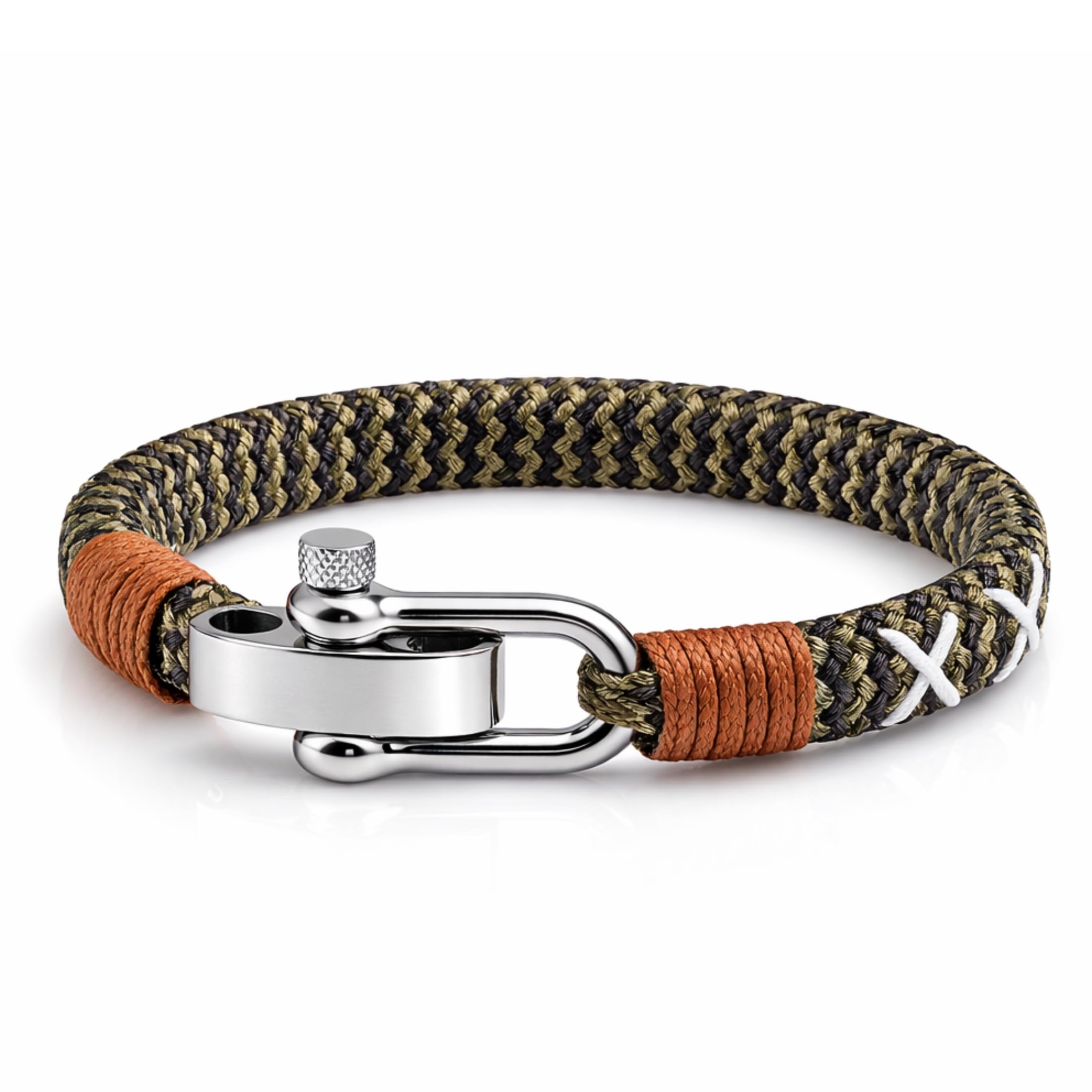 Uniqal | Segeltau Armband Herren & Damen | Maritimes Armband mit Edelstahlschäkel | Robust & Wasserfest, Geschenk für Sie & Ihn | Nautisch bracelet
