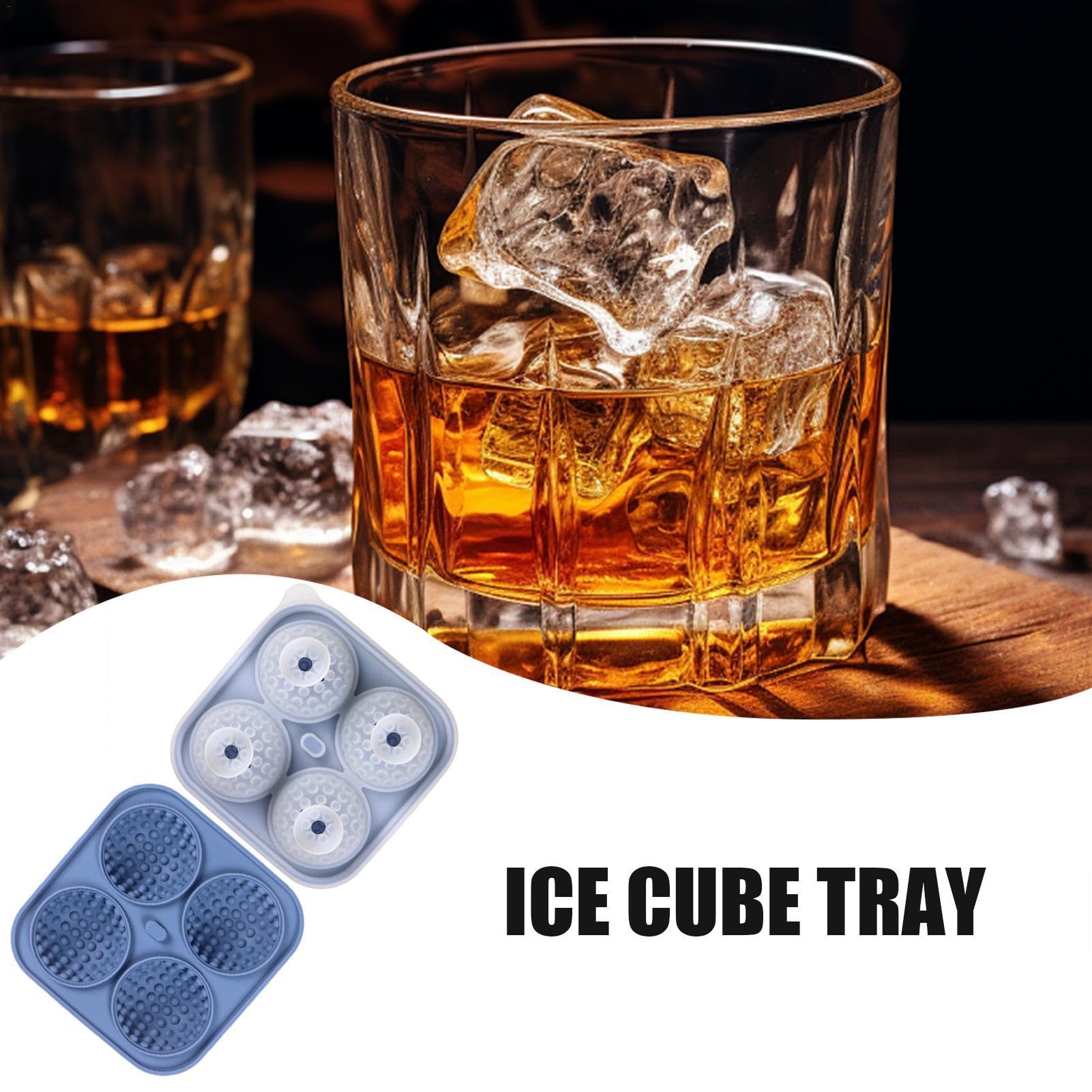 Große Golf-Eiskugel Form Aus Silikon – Mit Trichter, Für Whiskey, Cocktails & Bourbon (langsam Schmelzend)