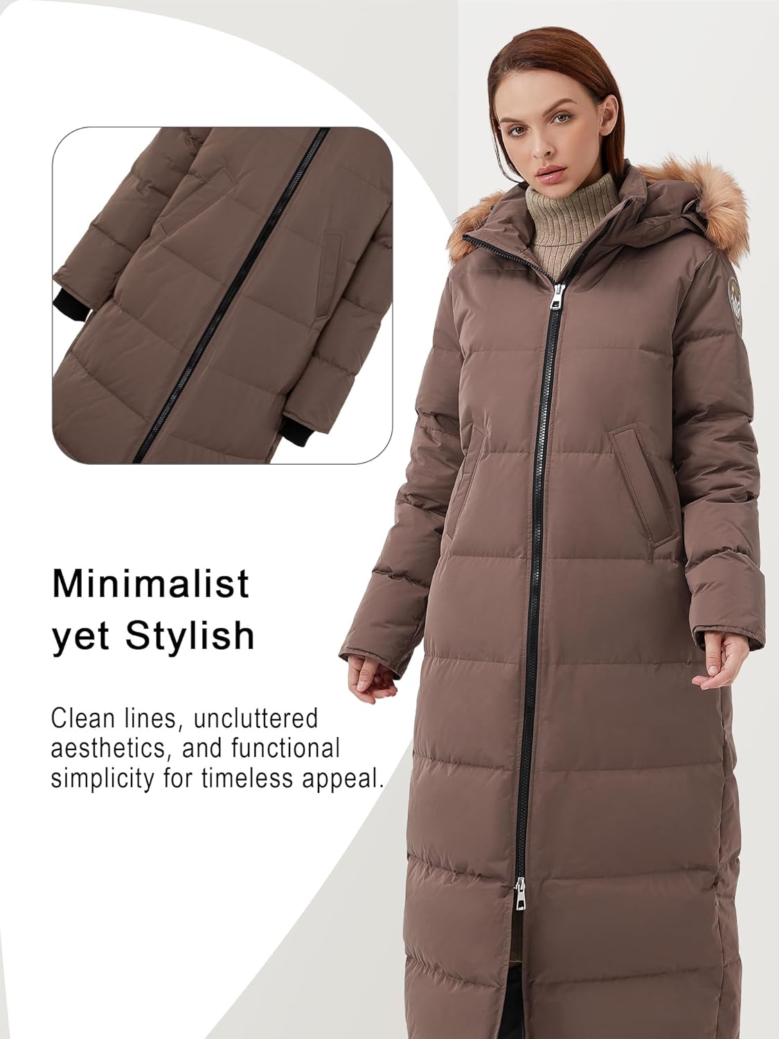 Fitouch Women's Waukee Long Down Coat Parka Jacket | 750+ Fill Power | Full-Length - Image 6