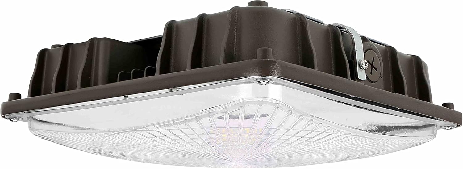 GKOLED 27W Super Bright LED Canopy Light, 3800Lumens, 5000K Daylight White, 100W PSMH Replaces, Dark Bronze Finish, UL Listed, Ideal for Indoor and Outdoor Applications