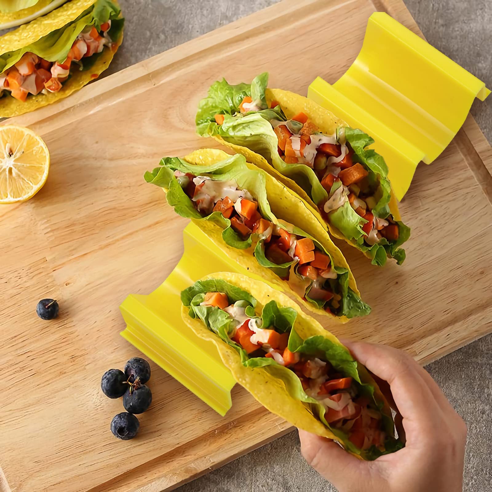 Addein Lot De 12 Supports Tacos – Porte-Tacos En Plastique ABS – Idéal Cuisson, Service Et Rangement Tacos & Burritos