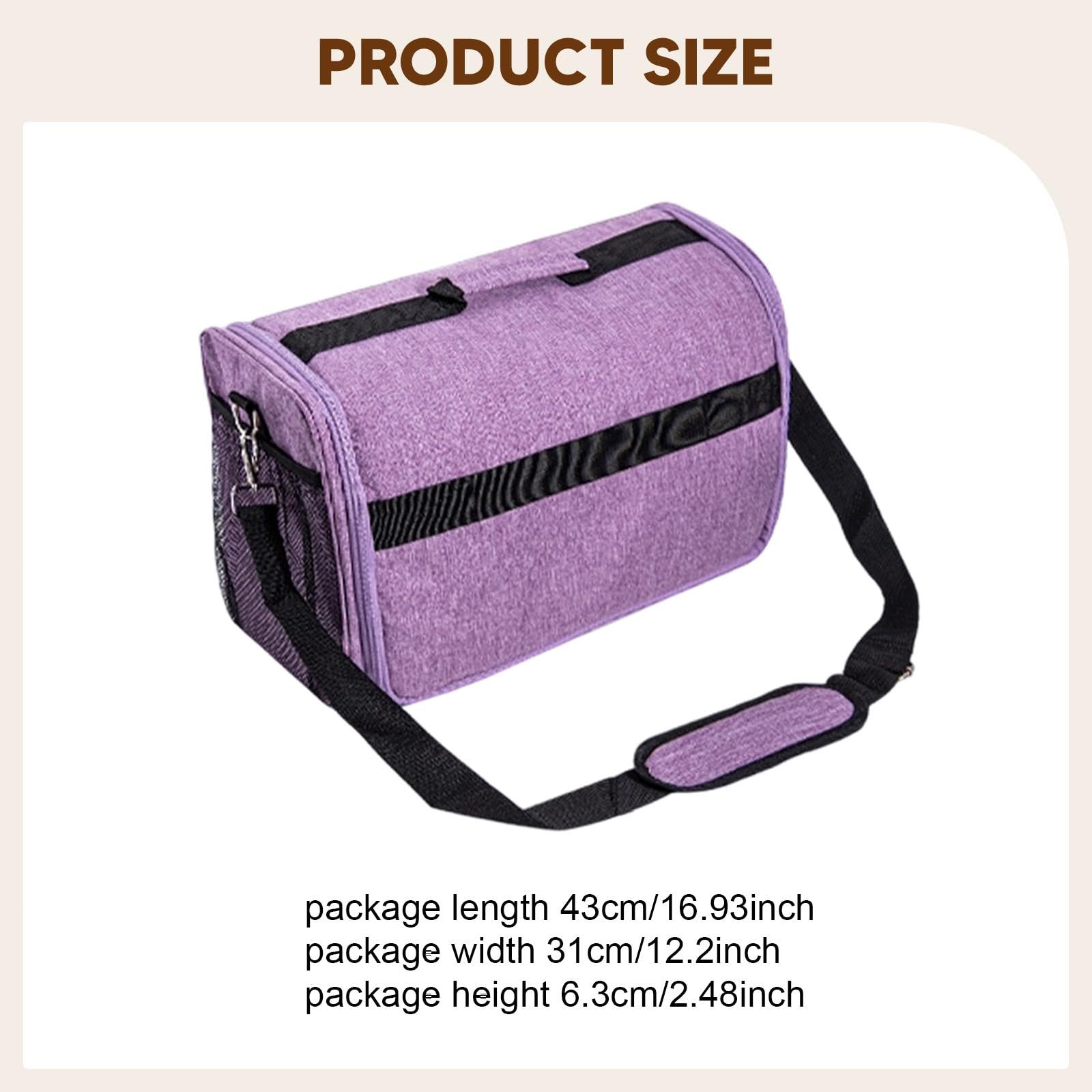 rockible Custodia protettiva per macchina da taglio, versatile, portatile e leggera, con tracolla, borsa tote per l'aula, Viola