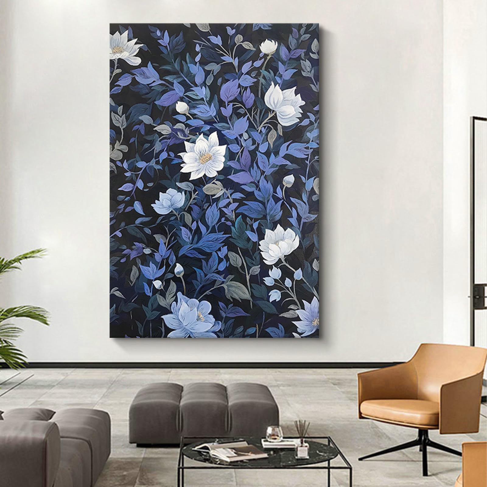 Tableau de fleurs modernes en relief pour sublimer l'entrée et le salon de votre maison