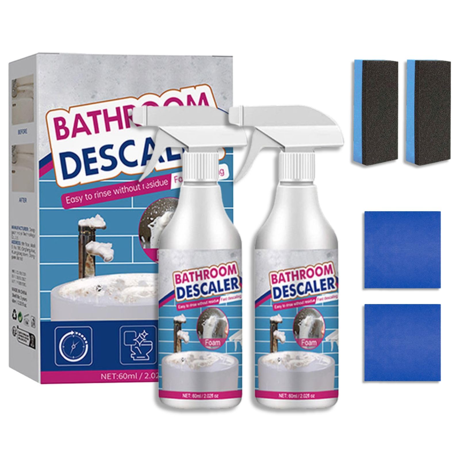 Snapklik.com : 2PCS Stubborn Stains Cleaner, Bathroom Descaler Cleaner ...