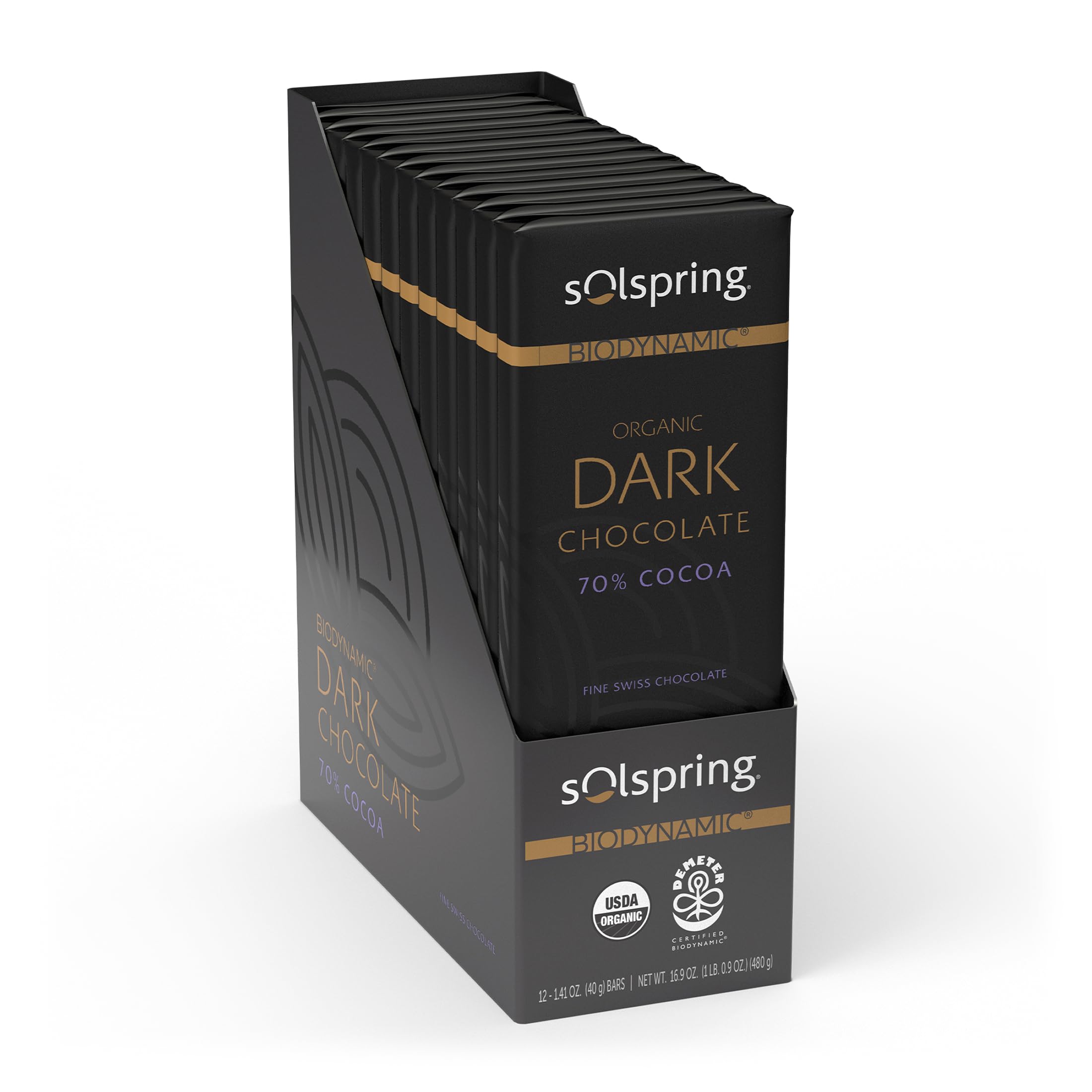 Amazon.com : Dr. Mercola Solspring Dark Chocolate Bars