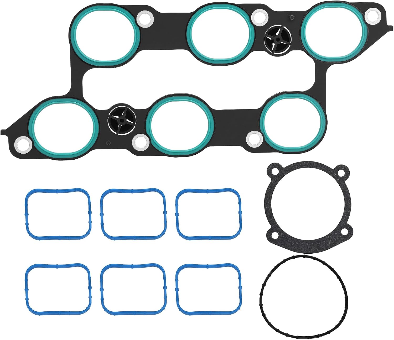 MS972401 Lower Upper Manifold Gasket Set Compatible with Cadillac ATS CTS SRX XTS Chevy Camaro Caprice Colorado GMC Acadia Buick Enclave Saturn Outlook Replace 111076701 MS19932 111079101
