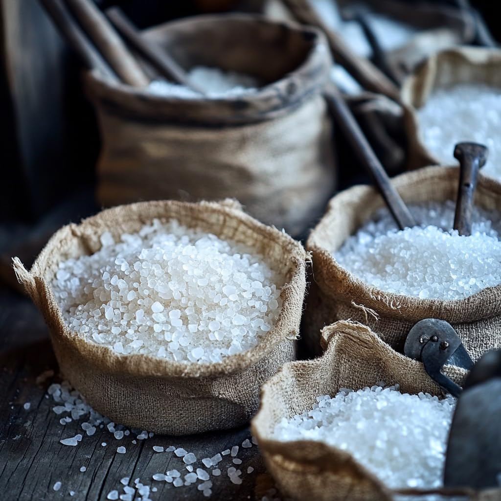 Sale marino tradizionale grossolano non iodato non raffinato (sacco da 1 kg) - Sale marino non raffinato - Ottimo per cucinare e sale da cucina (35 oz)