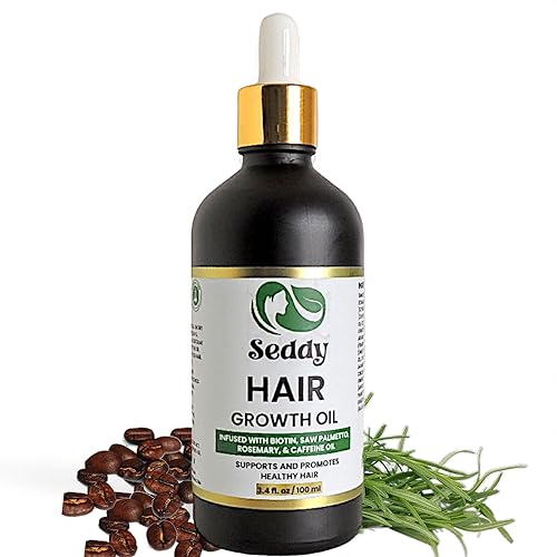 Seddy Aceite para el crecimiento del cabello  Cafeína, ricino, biotina, menta, argán, jojoba, aceite de romero para el crecimiento del cabello,