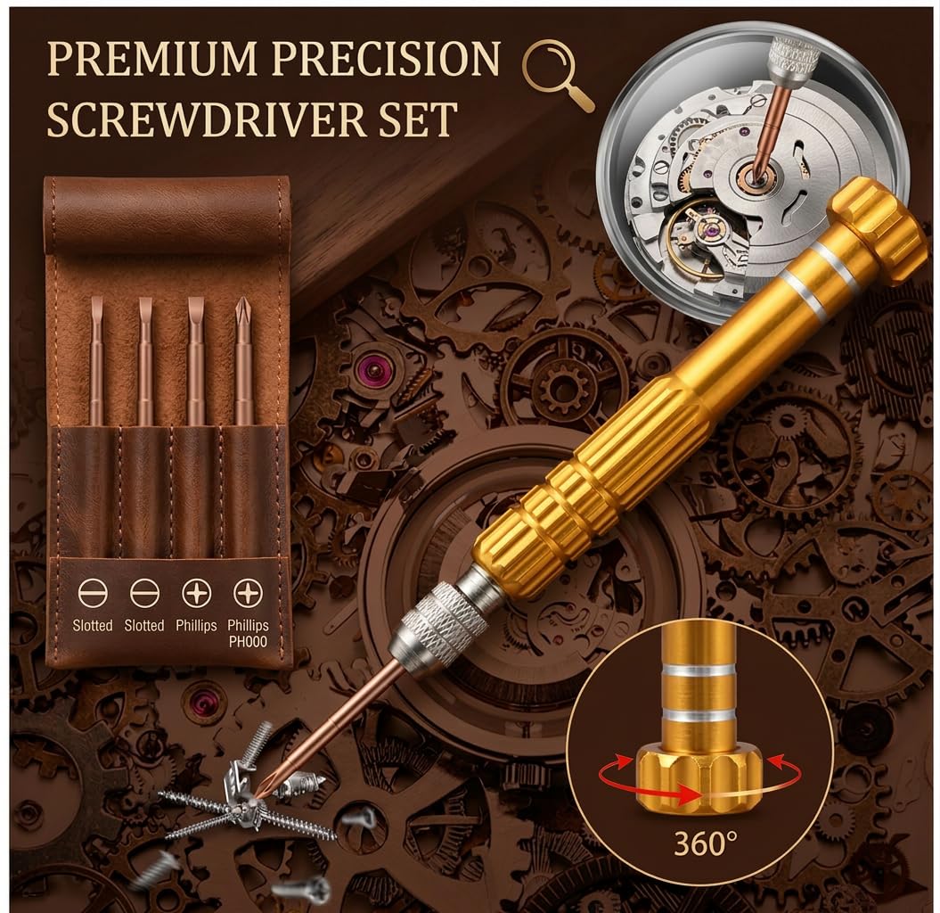 Zestaw narzędzi do naprawy zegarków 149 szt., profesjonalny zestaw narzędzi do demontażu ogniw zegarka i otwierania koperty, precyzyjne śrubokręty, narzędzia do regulacji pasków zegarka