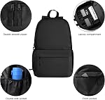 School Backpack Classic Basic Backpack Lightweight Bookbag for College Middle School Travel Work for Girls Boys