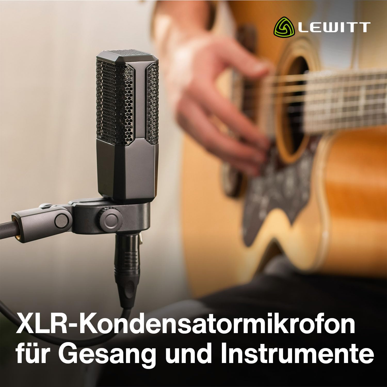 LEWITT LCT 240 PRO XLR Mikrofon mit Kondensatorkapsel für Homerecording | Studioqualität für Einsteiger und Profis - inkl. Halterung, Windschutz und Tasche