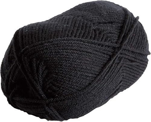 Knit Picks Brava - Hilo 100% acrílico, hipoalergénico, lavable, 3.53 oz (negro)