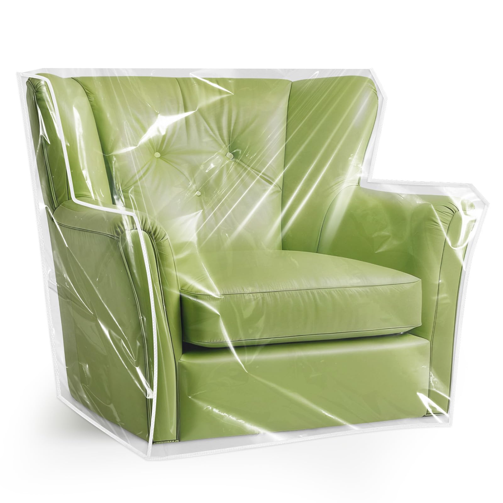 Photo 1 of Prasacco Heavy Duty Clear Armchair Cover, Waterproof Recliner Cover Scratch-Resistant Protector for Pets, Viny Sofa/Couch Covers Plastic Chair Covers Dustproof Slipcover for Living Room Chairs