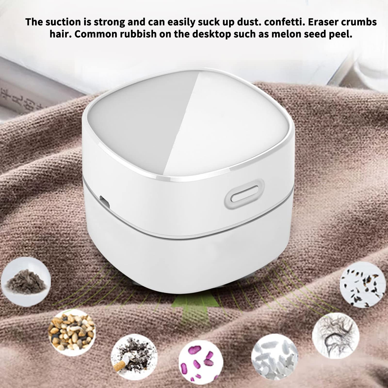Mini Aspirapolvere da Tavolo Mini Aspirapolvere per Desktop Aspiratore Portatili Aspirapolvere da Tastiera USB Ricaricabile Ruotabile a 360° per Tastiera Scuola Casa Ufficio Auto