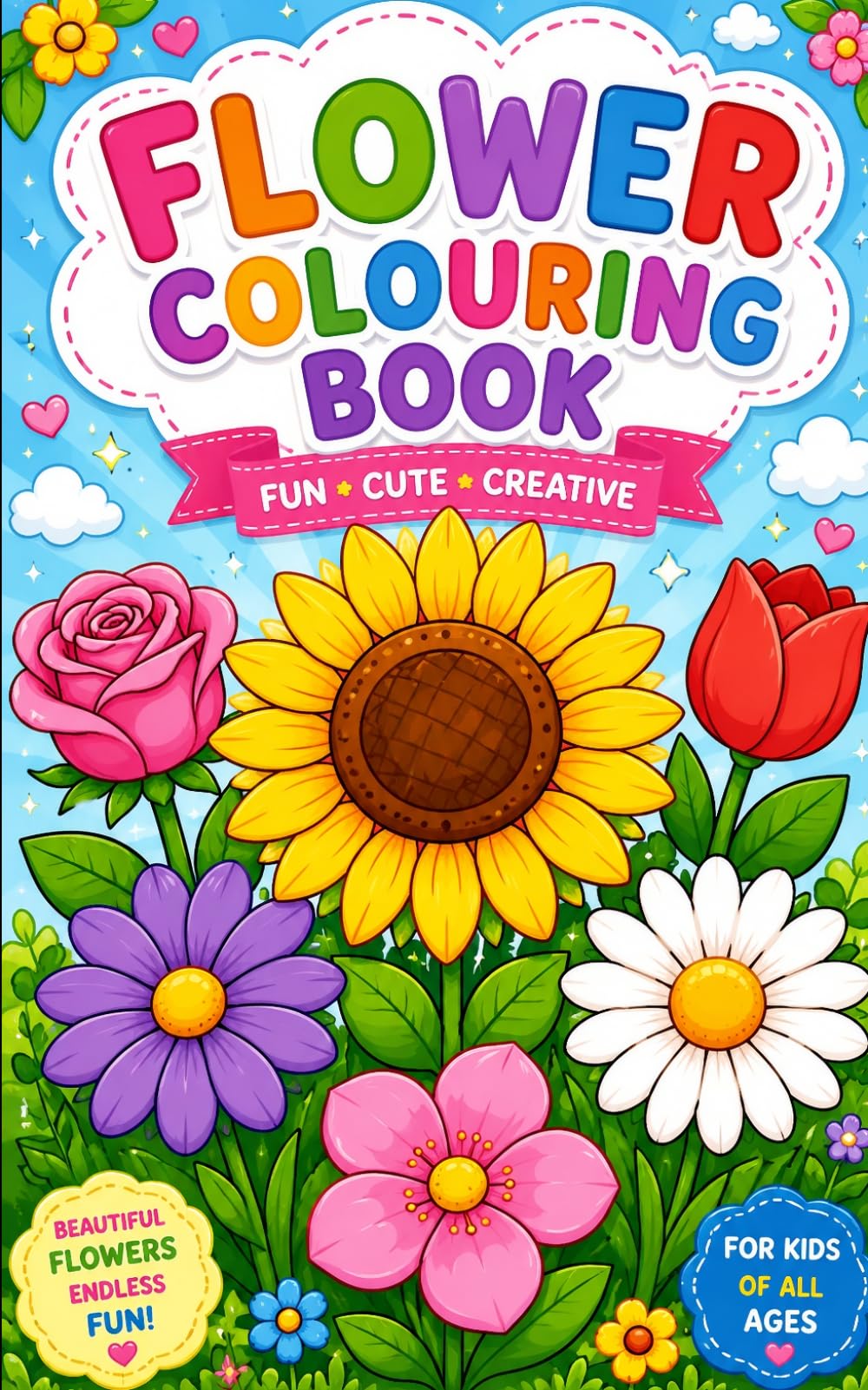 Flower Colouring Book: 100+ Flowers to Colour