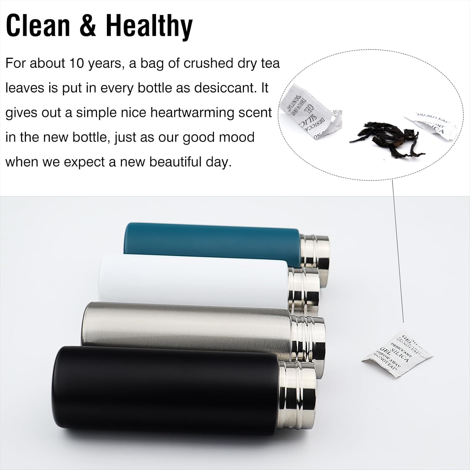 Cute Small Water Bottle, 4.4 Fl. Oz, Pack of 4, Mini Slim Flask for Kids Lunchbox, Portable Skinny Purse Water Bottle, Vacuum Insulated Reusable Leak Proof Stainless Steel Cup
