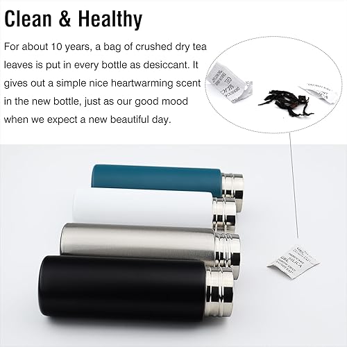 Miniatura 8 de Dxobay Linda botella de agua pequeña, de 4.4 onzas líquidas, paquete de 2, mini frasco delgado para niños, botella de agua portátil delgada con