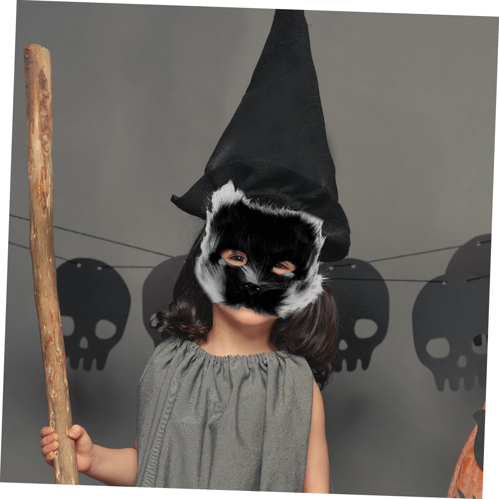 FRCOLOR Maschera Animale Pelliccia per Halloween e Cosplay Set da Maschera per Ragazzi e Adulti Design Varietà Stili per Feste e Costume da Volpe