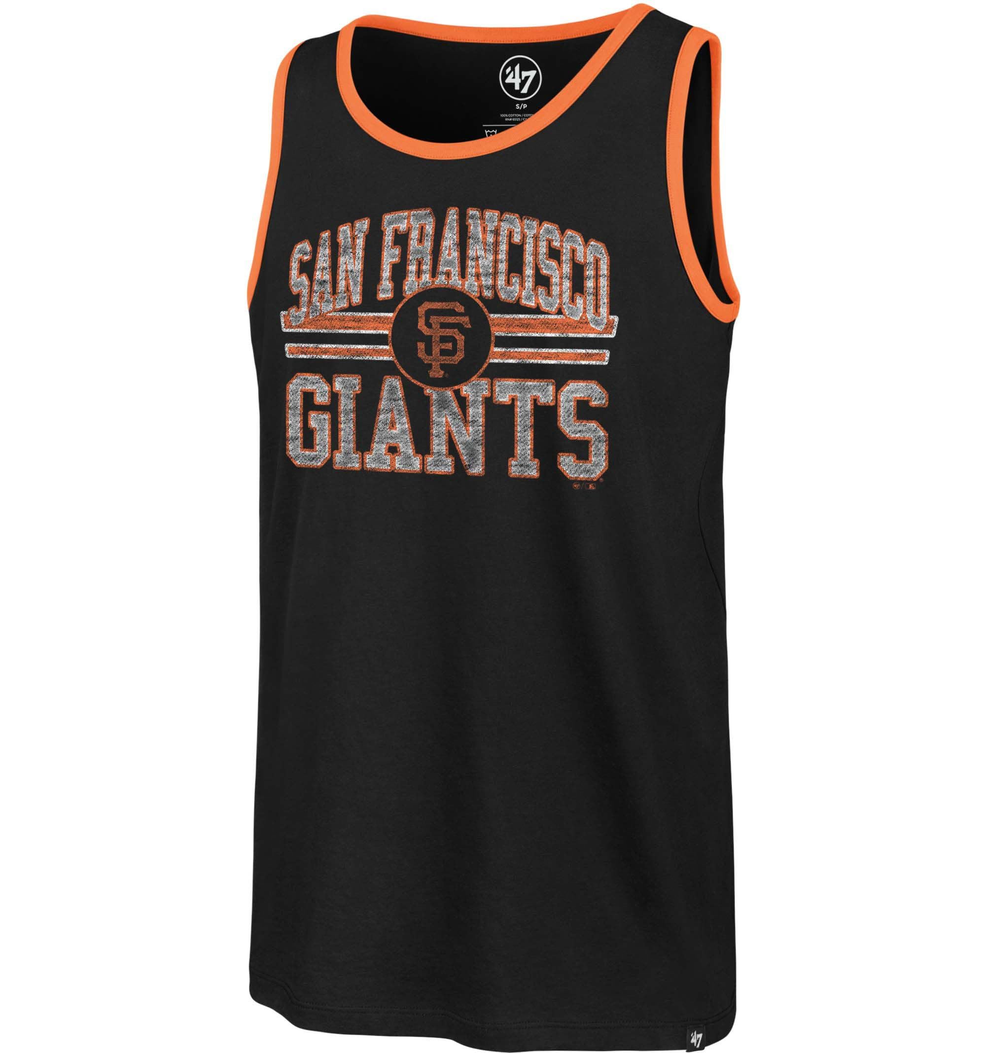 47 Brand Winger Franklin Tank Top - MLB Muscle T-Shirt Uomo, San Francisco Giants, Nero, S
