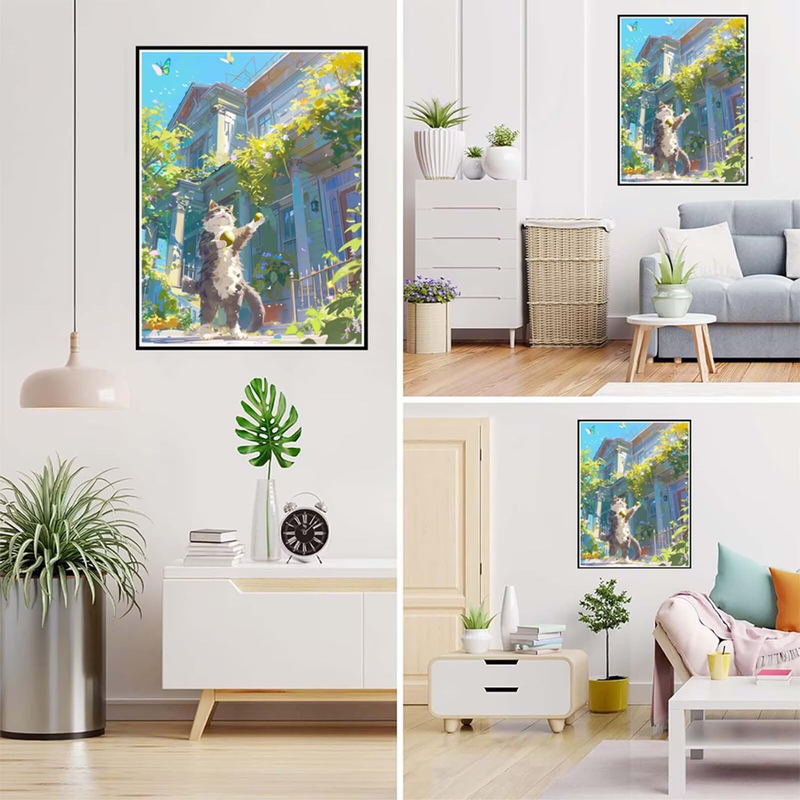 Diamentowe zestawy do malowania diamentami dla dorosłych, 5D Dimond Art Houses Gem Arts and Crafts Paintings, zestaw do haftu krzyżykowego, hobby dla dorosłych i kobiet, dekoracja pokoju, 80 x 110 cm
