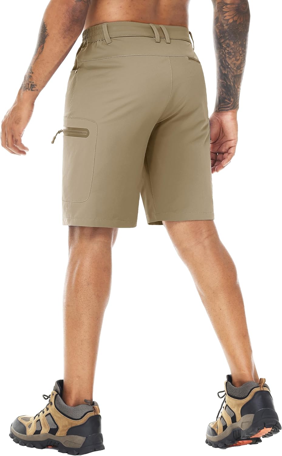 TACVASEN Men's Hiking Cargo Shorts 10" Quick Dry Lightweight Casual Summer Outdoor Golf Shorts with 5 Zipper Pockets