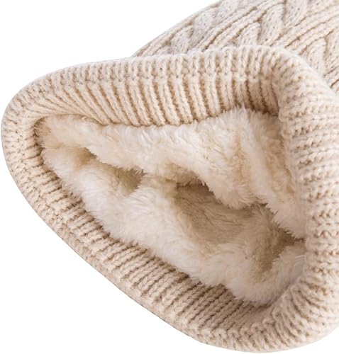 Miniatura 5 de Kids Winter Beanie Hat, Children's Warm Fleece Lined Knit Thick Ski Cap with Pom Pom for Boys Girls