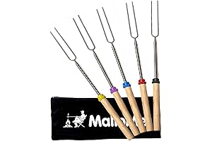 MalloMe Smores Sticks for Fire Pit Long - Marshmallow Roasting Sticks Smores...