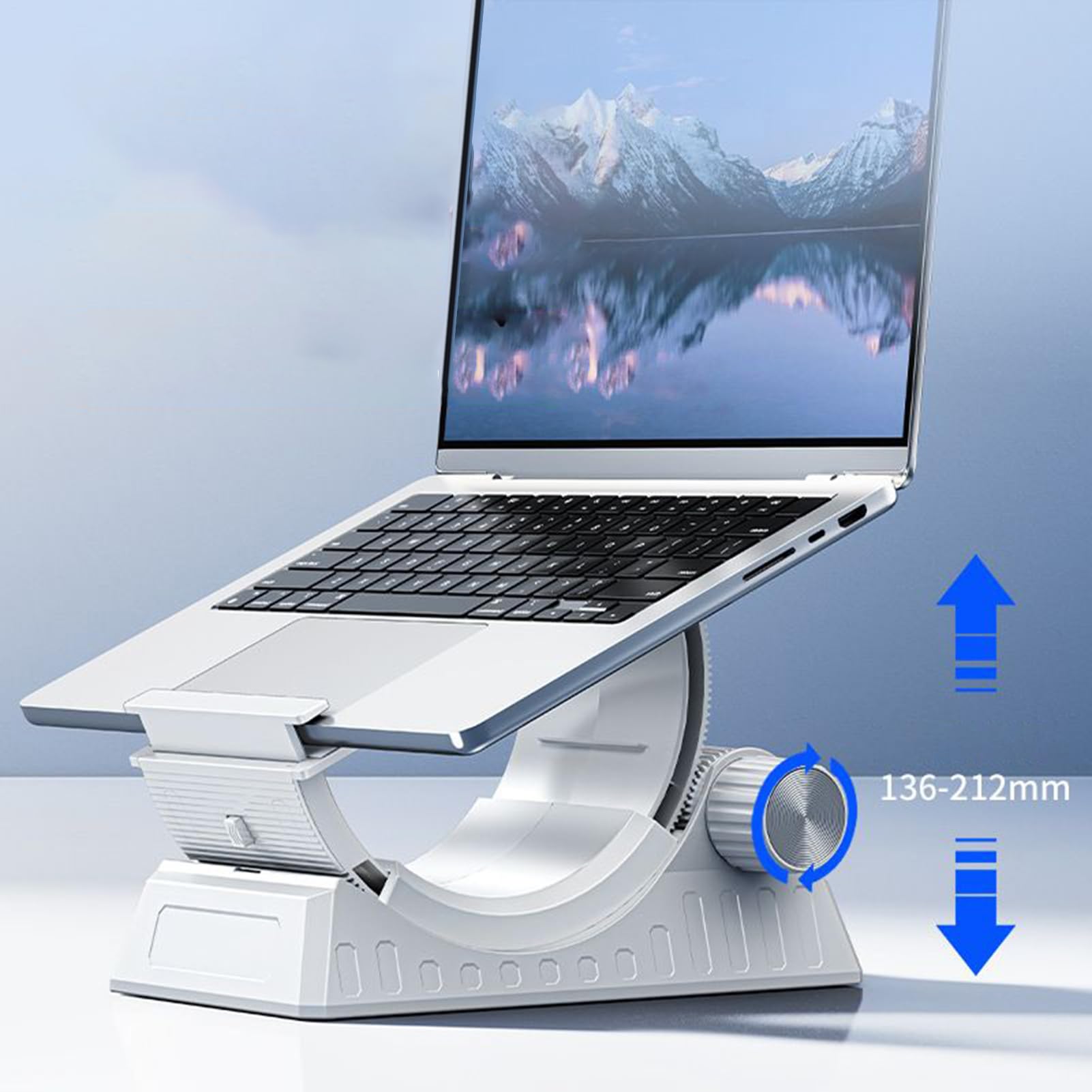 Supporto Regolabile per Computer Portatile Supporto Per Ripiano A Forma Di | Stand Per Computer E Portatili uso in , Scrivania, Tablet, Divano, Auto, Lavoro, Ufficio e Ca