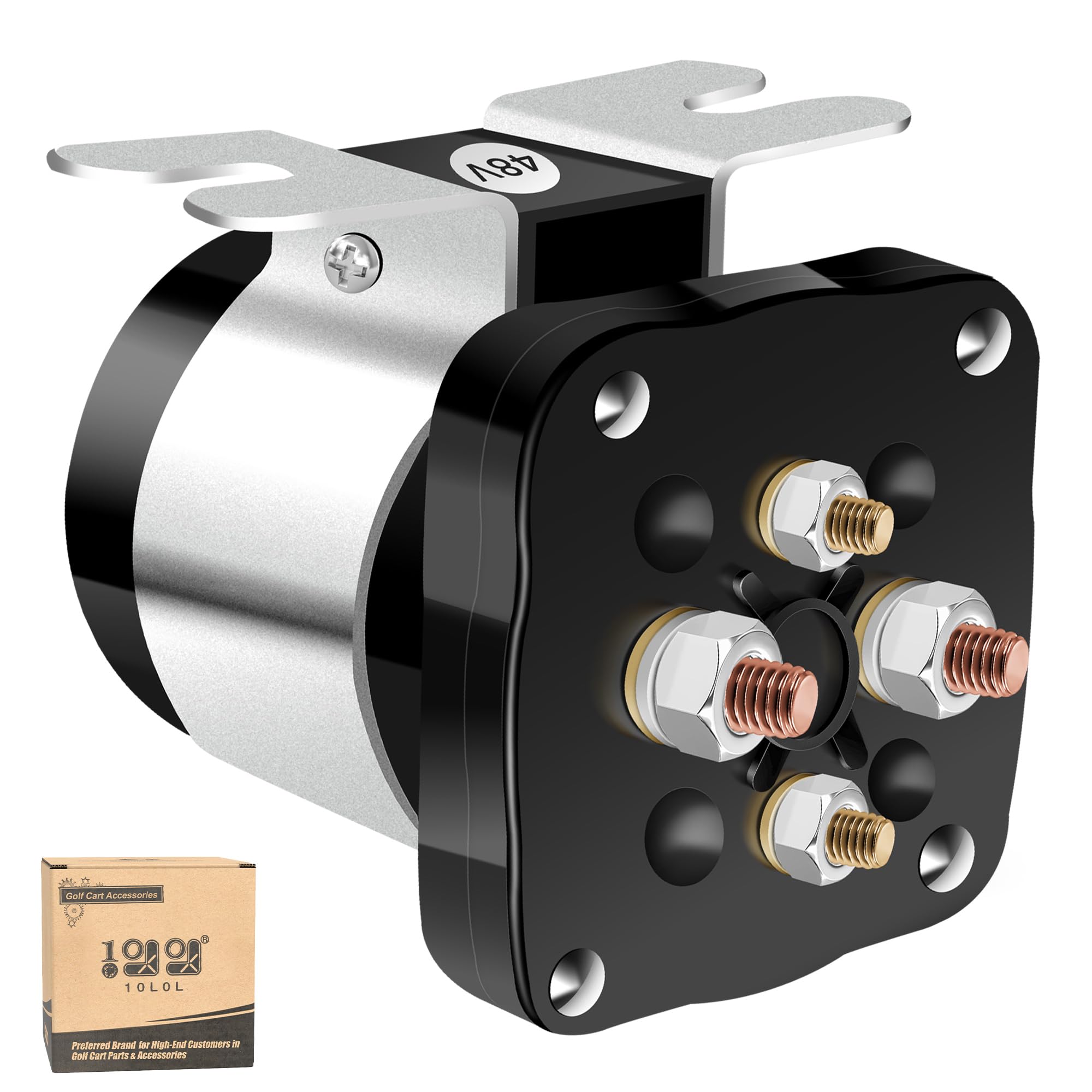 10L0L Solenoide da golf cart 48 Volt 4 terminali per EZGO Club Car Yamaha modello elettrico, solenoide di avviamento resistente serie #586, sostituisce 73231G01 101883601 JR1-H1950-00