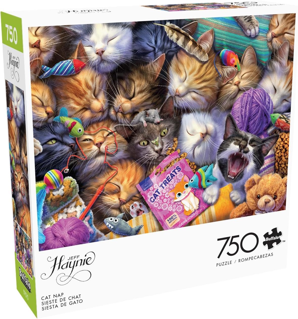 Buffalo Games - Jeff Haynie - Cat Nap - 750 Piece Jigsaw Puzzle for Adults - Challenging Puzzle Game Nights - Finished Size is 24.00 x 18.00