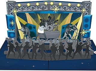 papercrush® Pop-Up Card Concert – Rocky 3D Birthday Card, Voucher Card or Money Gift for Festival or Concert Visit, Vouche...
