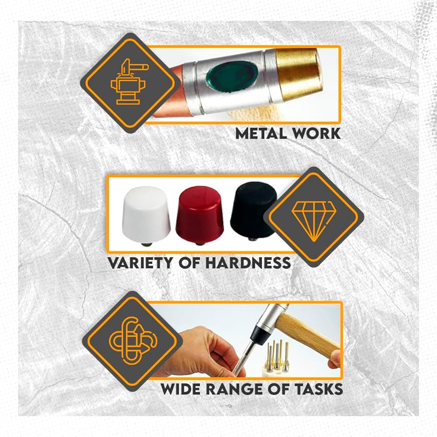 MOSSモスrevolverDOUBLE R161semi hammer SE 5-IN-1 Dual Interchangeable Hammer - Threaded Copper
