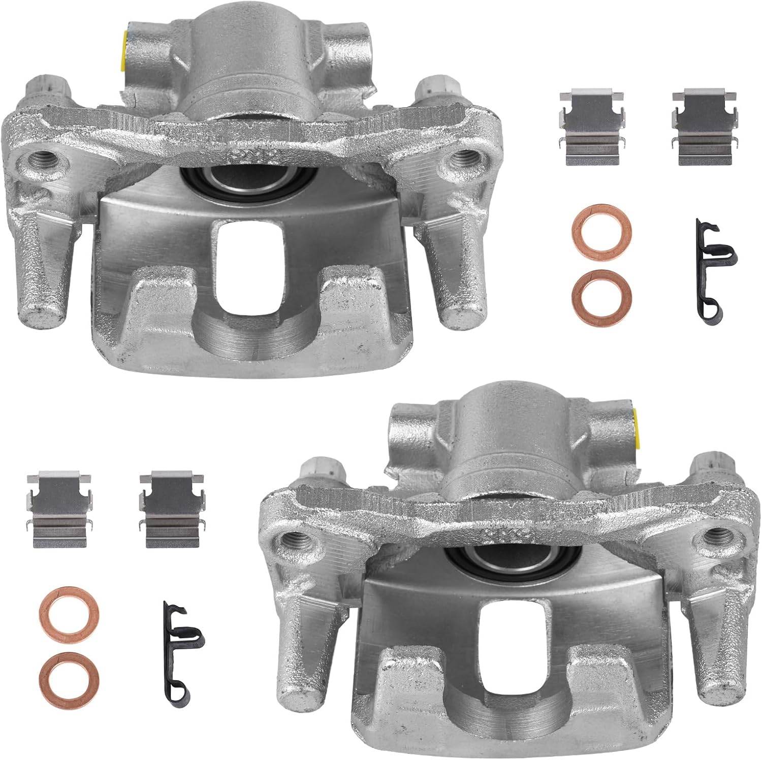 Autoround Rear Disc Brake Caliper Assembly with Bracket 18B5039 18B5038 fit for Jeep Compass/Patriot 07-17, Chrysler 200 11-14/ Sebring, Dodge Avenger 08-14/ Caliber 07-12, Mitsubishi Lancer 08-17