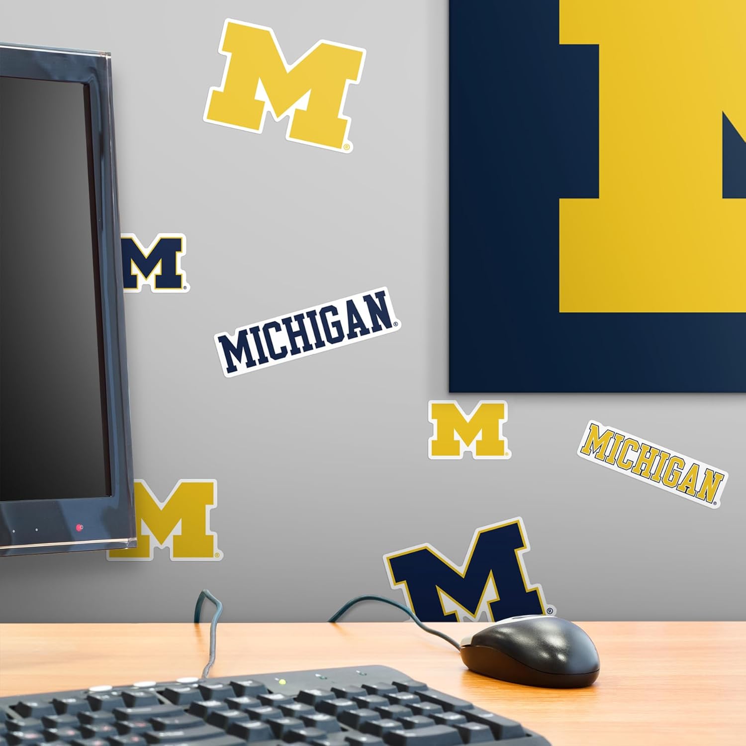 University of Michigan Wordmark Logo 50ct Vinyl Sticker Pack – Large Waterproof Decals for Laptops, Water Bottles, Tablets, Scrapbooks, Vehicles & More – Officially Licensed Wolverines Designs - Image 6