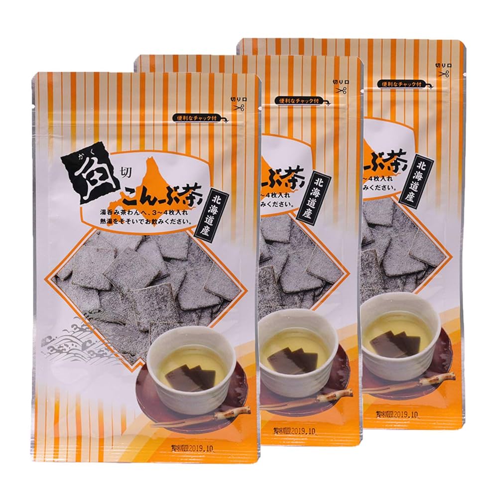 Amazon.co.jp: 角切こんぶ茶 北海道産昆布使用 57g入x3袋 : 食品
