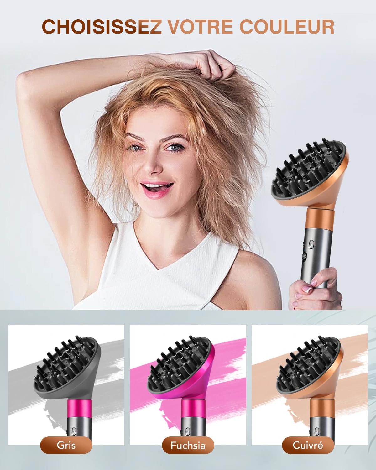 Accessoires et embouts pour diffuseur du Dyson Airwrap, répartition uniforme de l’air pour mieux définir les boucles et ondulations naturelles, compatible HS01/HS05/HS08, cuivré