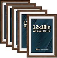 Vista 37 de VCK Paquete de 2 portarretratos de 8 x 10 pulgadas, roble natural, madera de alta gama con vidrio templado, para fotos de 5 x 7 pulgadas