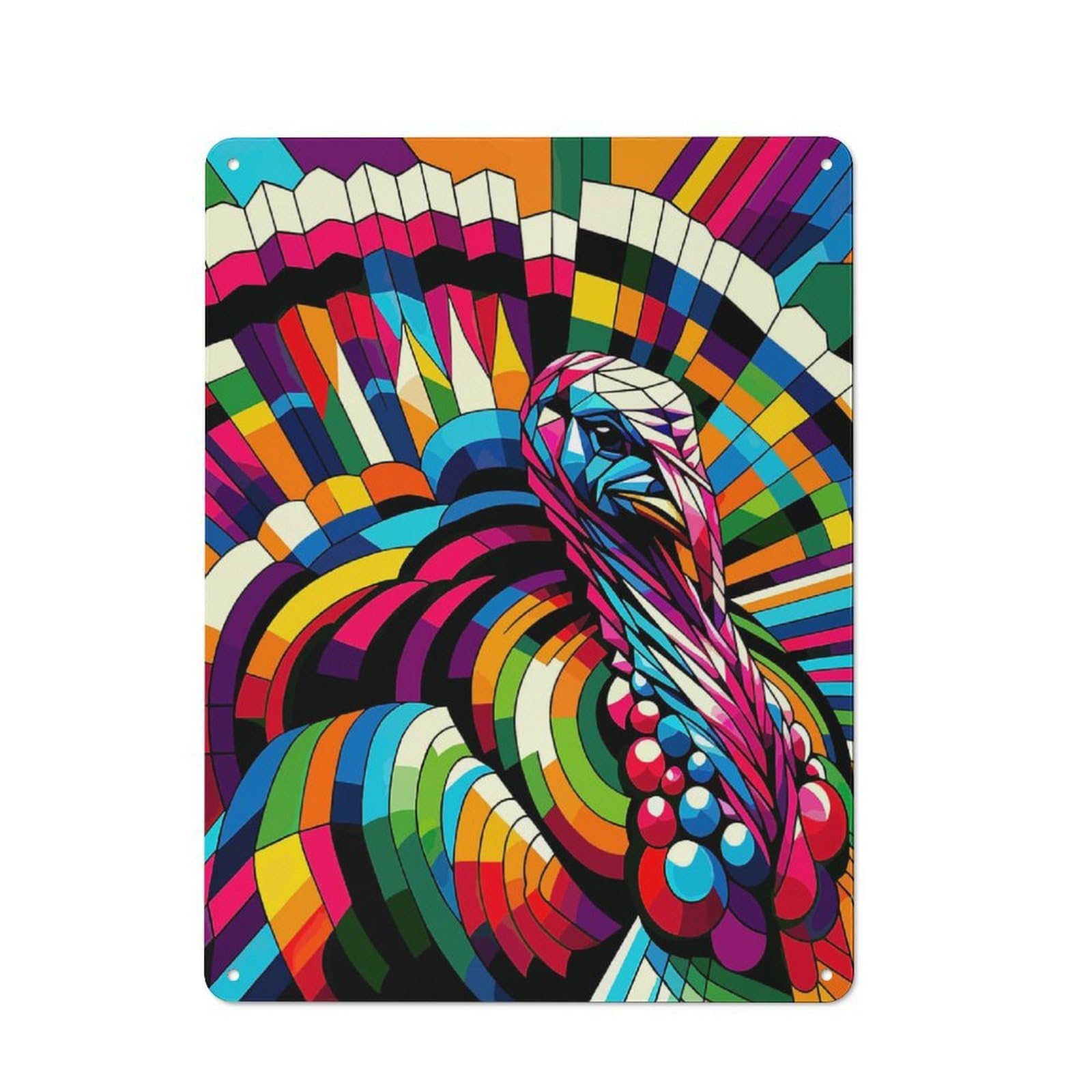 Junmoney Turkey Wpap Pop Art For Guest Room Or Hallway, Retro-Style Tin Sign 40X30cm, For Vintage Wall Decor Fans, For Themed Room Decoration
