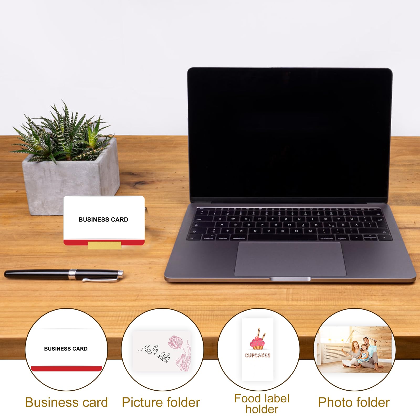 12 Soportes Metálicos Para Tarjetas - Dorados, Apilables, Para Mostrar Tarjetas De Visita, Menús O Precios