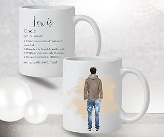 Uncle Mug Gifts, Uncle Gifts, Uncle Birthday Gifts, Funny Uncle Gifts, Personalise Figure with Hair and Outfits.