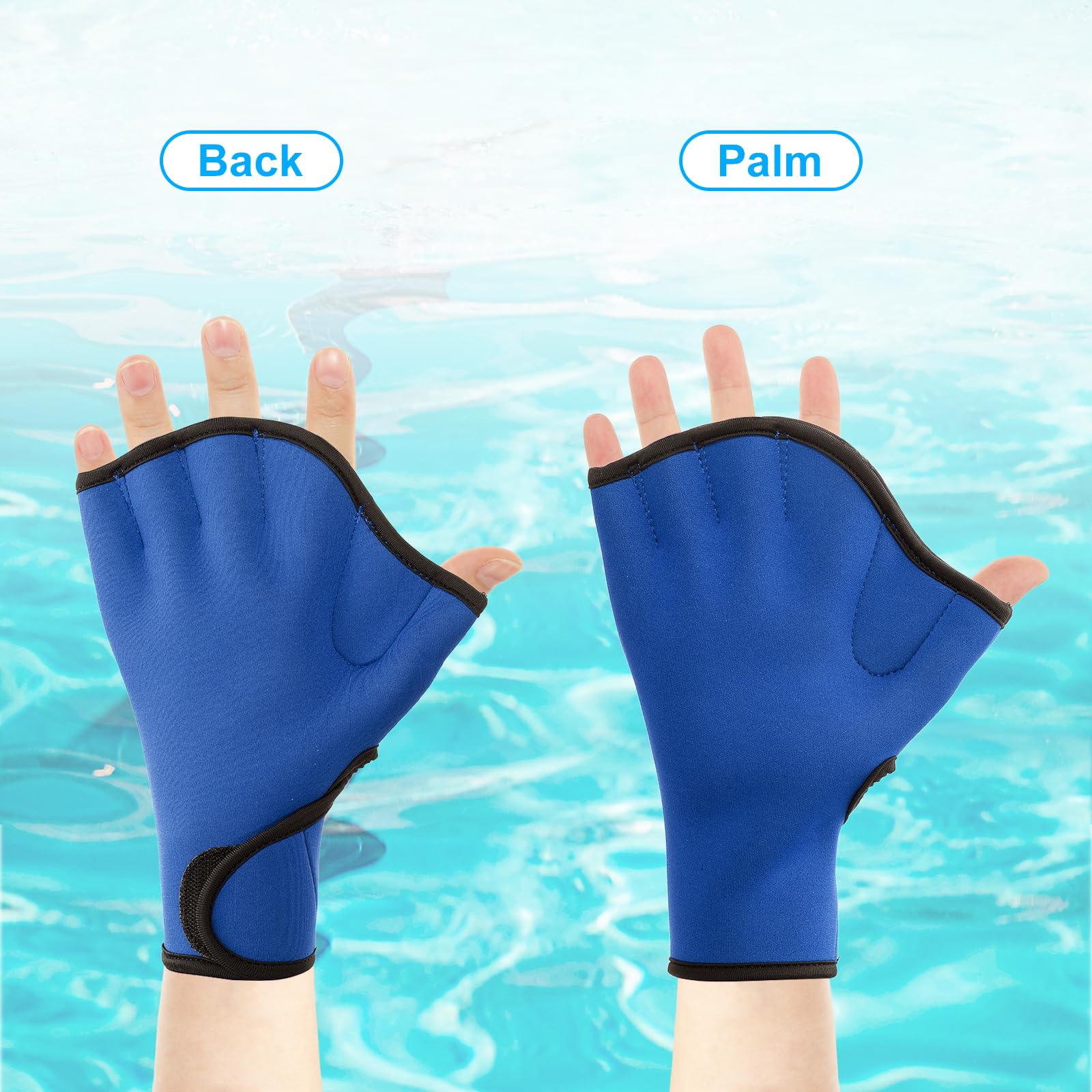Gants Natation Gants De Natation Palmés PATIKIL - Nylon Respirant