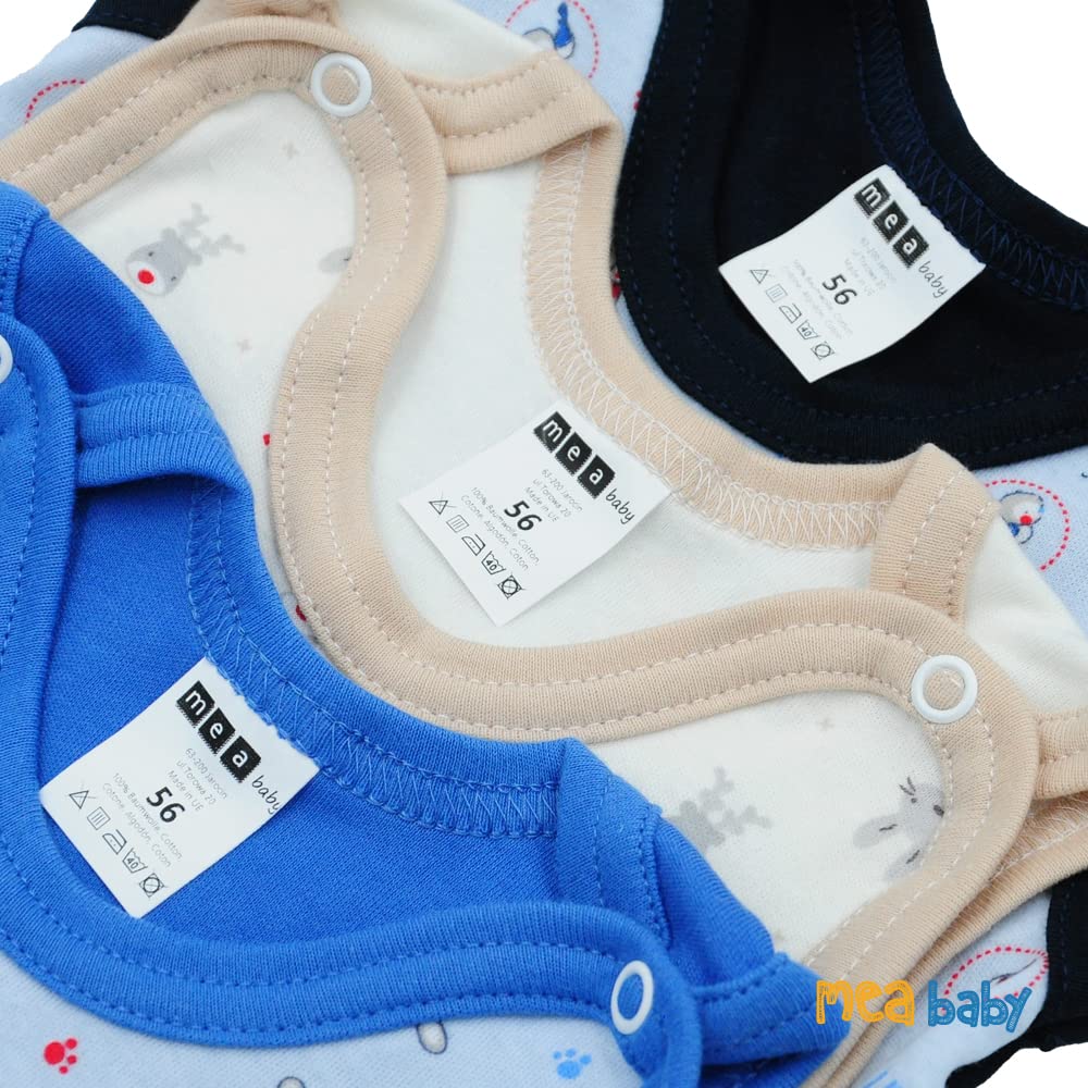MEA BABY Pelele unisex de algodón, 5 unidades, diseño estampado