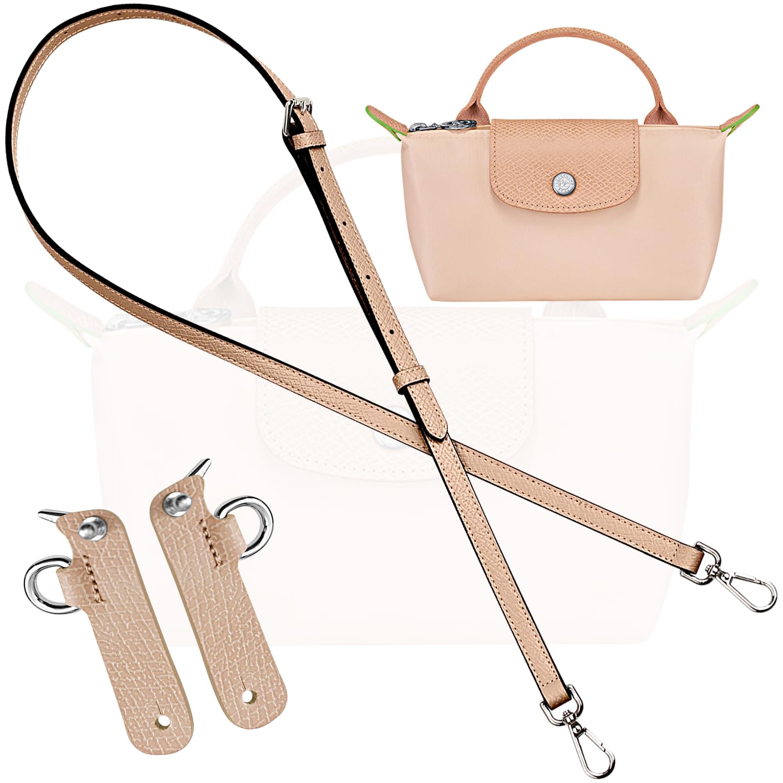 KIYOMIL Bag Leather Strap Replacement Adjustable Crossbody Shoulder Straps Pouch