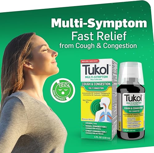 Miniatura 4 de TUKOL Kit de alivio total para el resfriado y la tos, medicina para la tos para adultos, niños, Family Max Action Supresor de tos severa